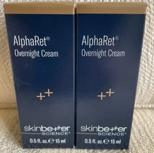 SKINBETTER Science AlphaRet Overnight Cream .5 Oz X 2 Authentic Fresh Exp 11/26