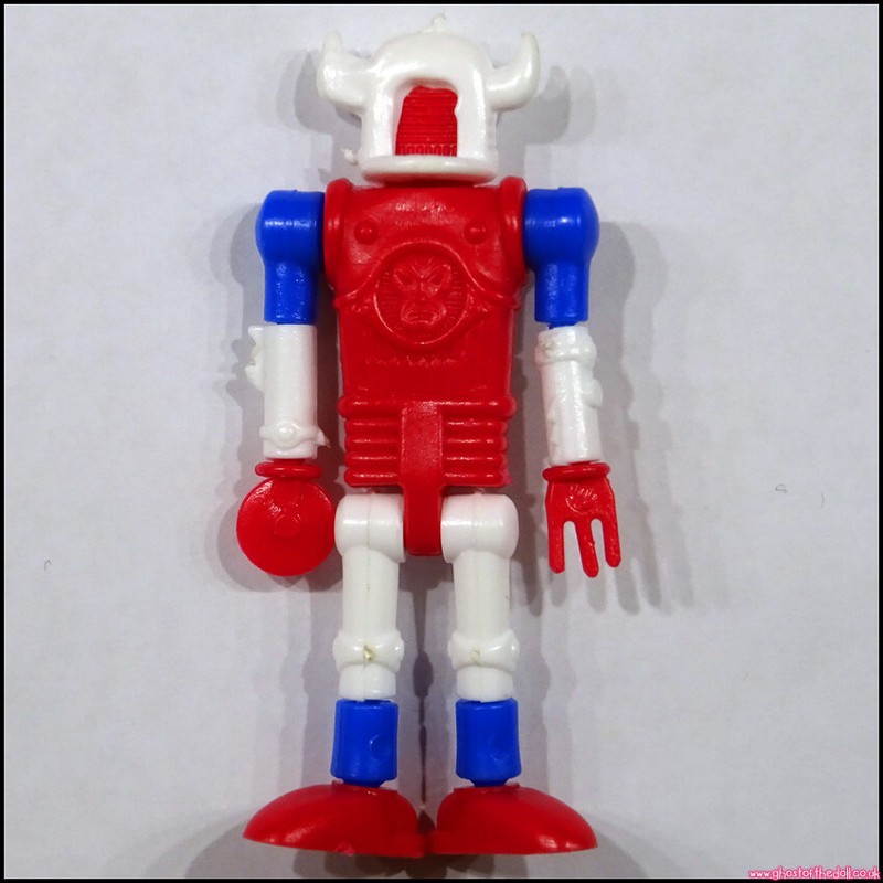 KIT ROBOT Figure VINTAGE 2.5" Red White Blue [Kinder/Grisoni/Giodi 1980s]
