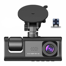 Dash cam auto 2 pollici telecamera interna anteriore posteriore DVR registrazione video monitor parcheggio