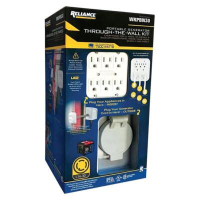 Reliance Controls 3790037 30 amp Portable Generator Through-The-Wall Kit