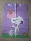 Vintage Peanuts Snoopy Valentine Be Mine House Flag 28 x 40"