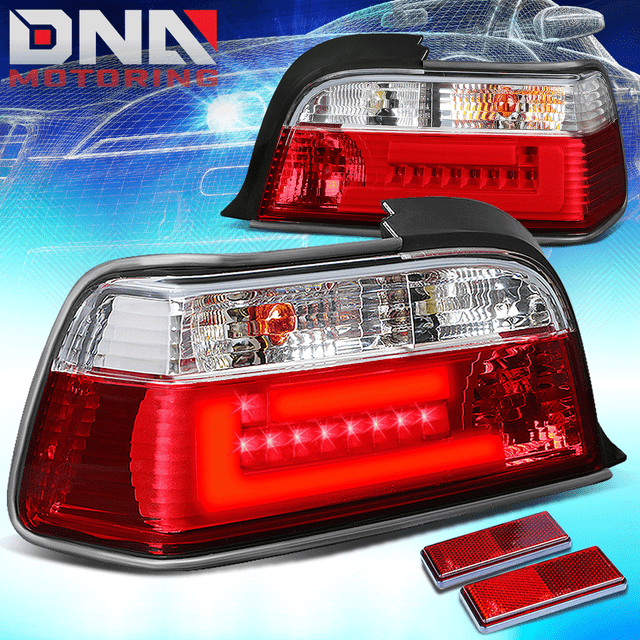 CLEAR LENS RED LED REAR TAIL BRAKE LIGHT FOR 9298 E36 BMW 3SERIES/M3