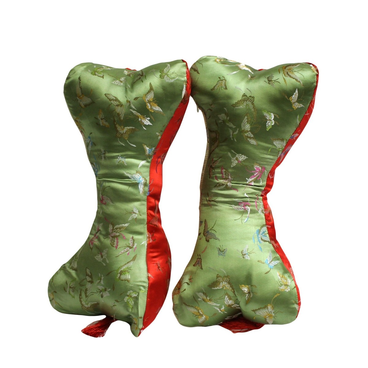 A11 Pair Oriental Mix Color Triangle Ribbon Shape Fabric Pillow Cushions ws632S A11 Pair Oriental Mix Color Triangle Ribbon Shape Fabric Pillow Cushions ws632S