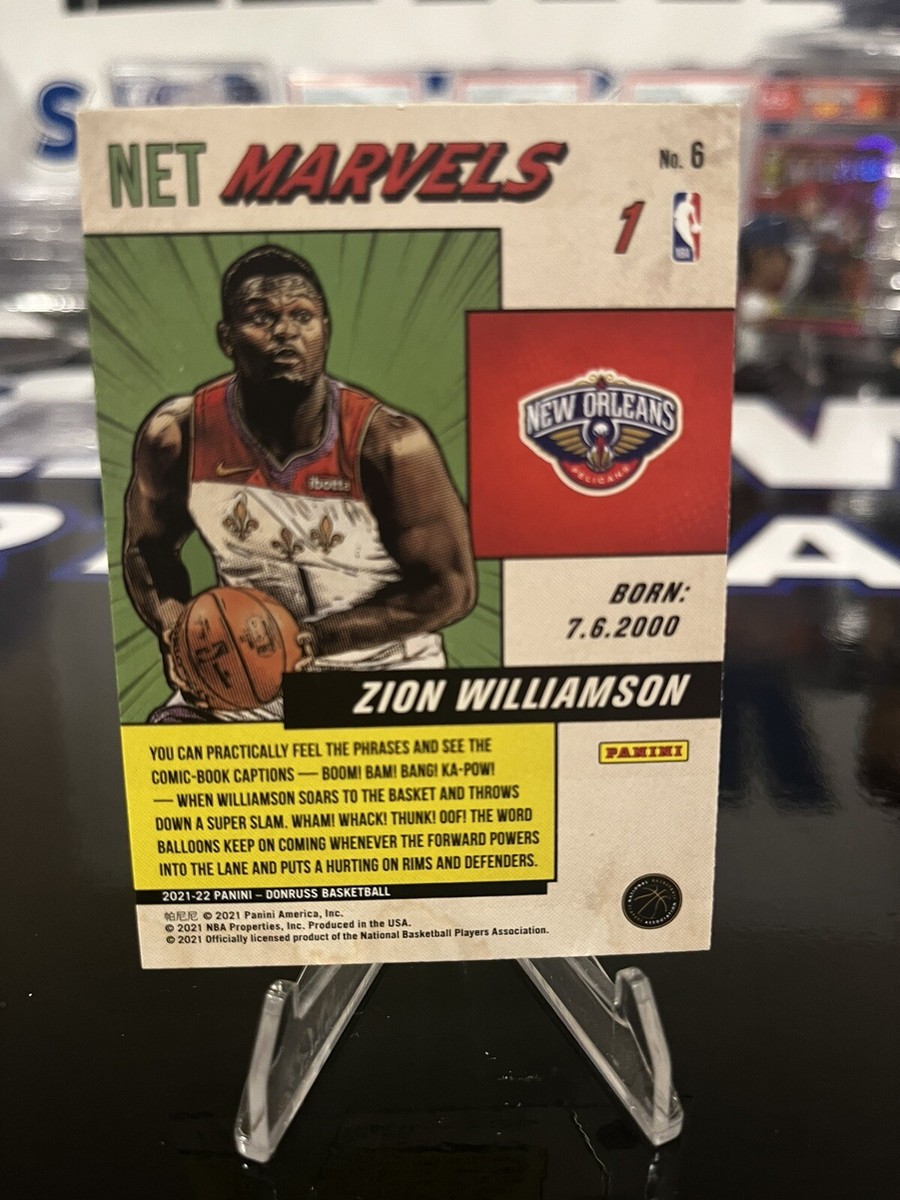 ZION WILLIAMSON 2021-22 PANINI DONRUSS NET MARVELS PELICANS