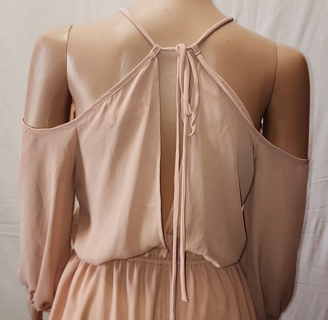 REVERSE Cold Shoulder Spaghetti Strap Romper Long… - image 8