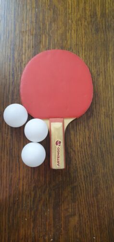 Artengo Table tennis Bat Used With 3 Balls  - Photo 1/12