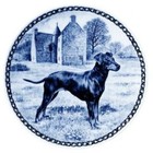 Manchester Terrier - Dog Plate made in Denmark from fine European Porcelain