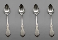 Oneida Stainless Flatware MORNING BLOSSOM  Serrated Fruit Spoons - Set of Four *