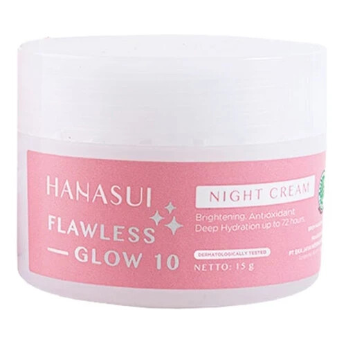 Hanasui Flawless Glow 10 Night Cream 15g - Lightweight Gel Cream #ND - Picture 1 of 10