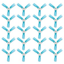 20 pcs 16-14 AWG 3 Way Wire Connector Electrical Heat Shrink Butt Terminals Kit