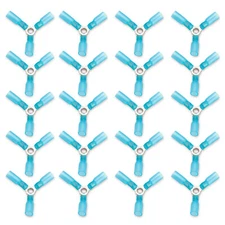 20 pcs 16-14 AWG 3 Way Wire Connector Electrical Heat Shrink Butt Terminals Kit