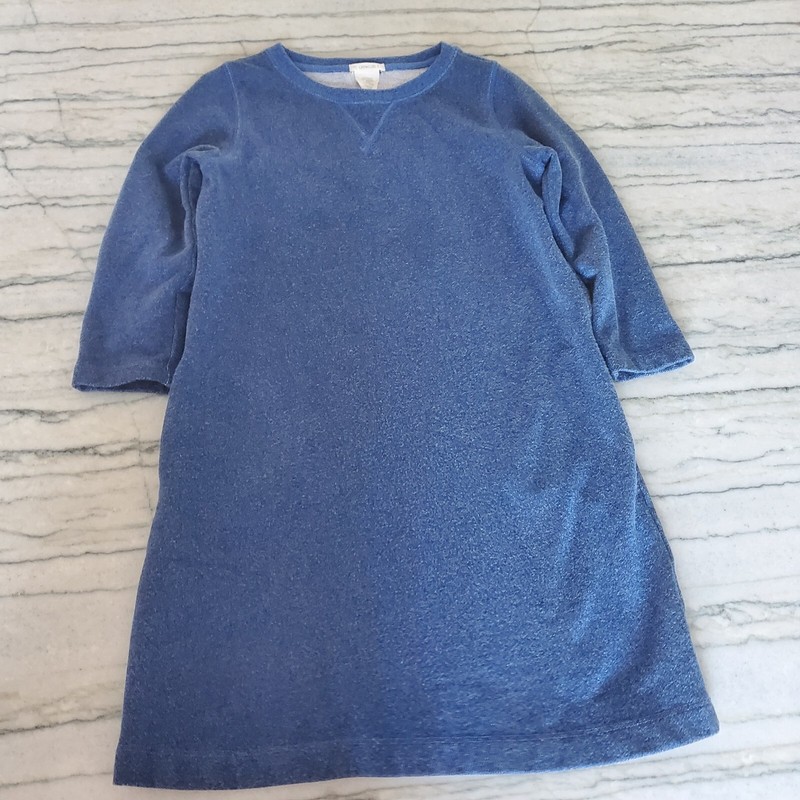 Crewcuts Girls Blue Sparkle Crewneck Shift Dress Size 8