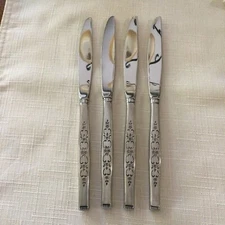 Set of 4 WM A Rogers Premier Stainless Oneida Spanada Bread Knife EUC