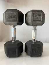  2 pack CAP Barbell Coated Hex Dumbbell, Single 35 lbs