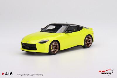 TOP SPEED 1/18 NISSAN Z PROTO SPEC 2023 IKAZUCHI YELLOW LHD TS0416