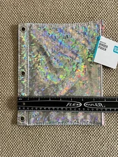 Pen Gear Binder Pouch Iridescent Pencil Notebook School Zipper Bag 9.75” X 7.75”