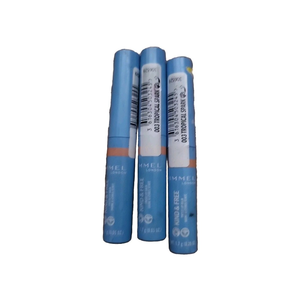 3 Rimmel Kind & Free Tinted Lip Balm, #003 Tropical Spark.
