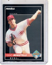 1992 Pinnacle #261 Gino Minutelli Cincinnati Reds rookie baseball card 