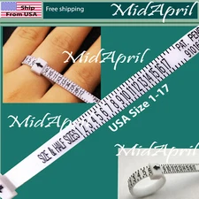 Ring Sizer Measure Tool Gauge Plastic Size Finder  Reuseable  US 1-17 US seller