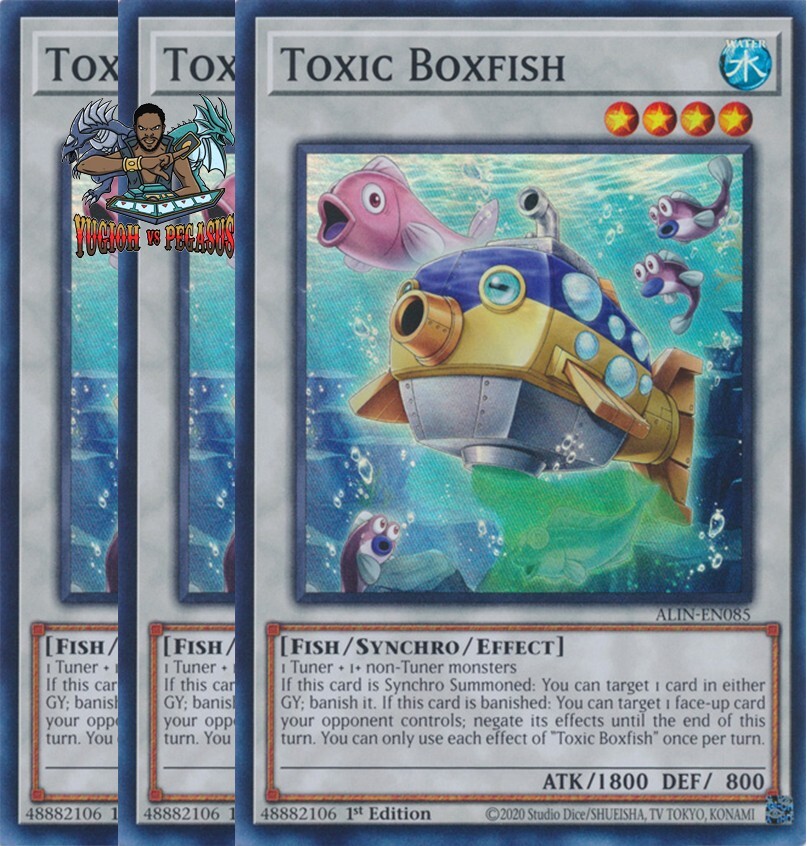 Yugioh! 3x Toxic Boxfish ALIN-EN085 Super Rare 1st Ed NM | eBay