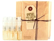DIESEL FUEL FOR LIFE WOMEN 1.5ml .05fl oz x 4 PERFUME SPRAY SAMPLE VIALS