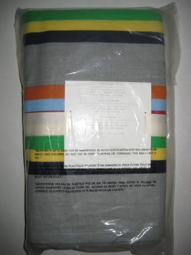 NEW POTTERY BARN BABY Crib Skirt CAMDEN multicolor Str 28 x 52 Kids NURSERY bed - Picture 8 of 8