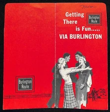 Burlington Route Railroad Ticket Envelope Bloomquist* c1966 Happy Couples (#4)