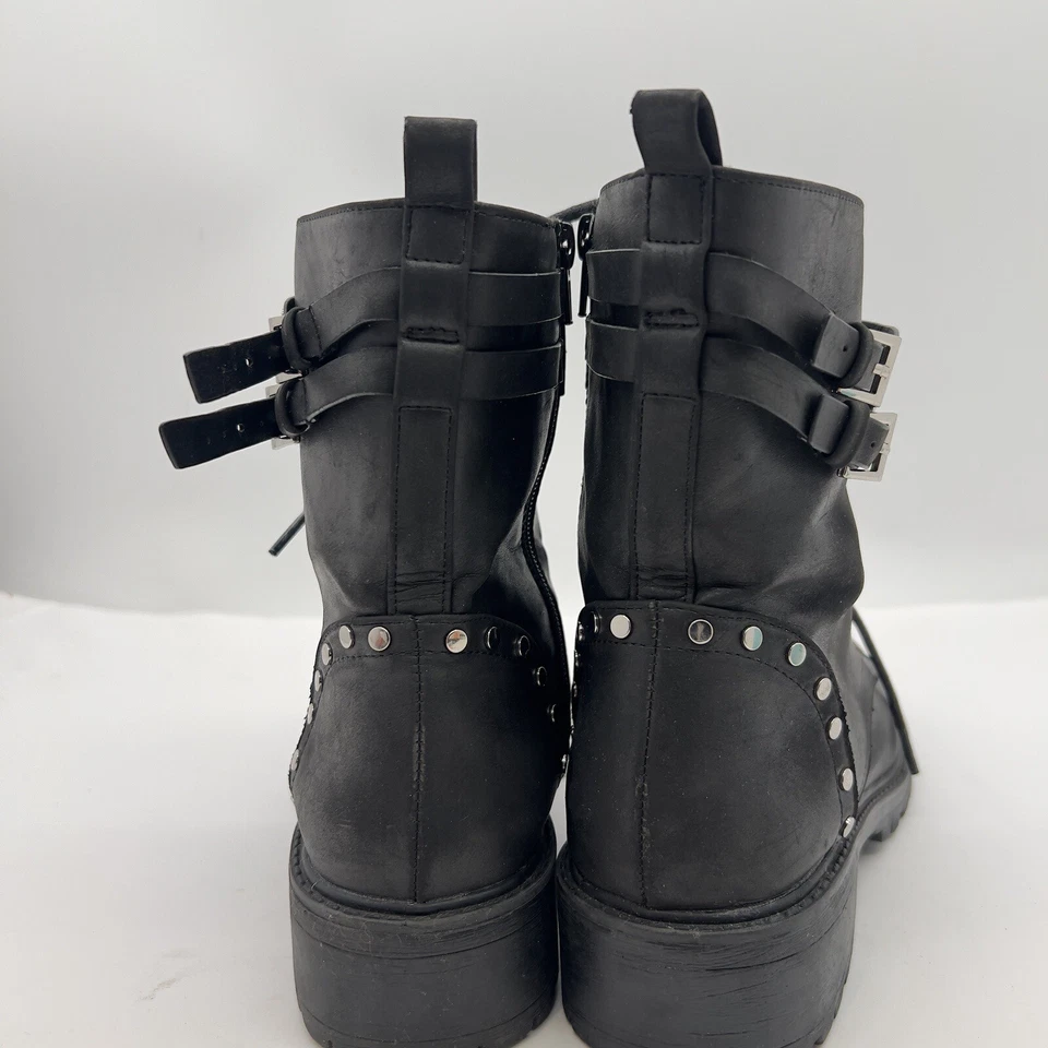 Botas de combate Matisse para mujer talla 9,5 medianas negras imitación cuero Arion Foto 3 de 4