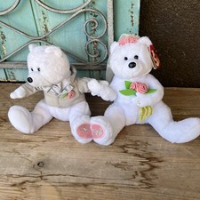 TY Beanie Baby "WE DO" 2004 The Wedding Bears Couple Married I Do Marriage W Tag