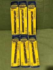 6 Pack Lot- Irwin 73328 Turbomax Straight Shank Drill Bit, 7/16"