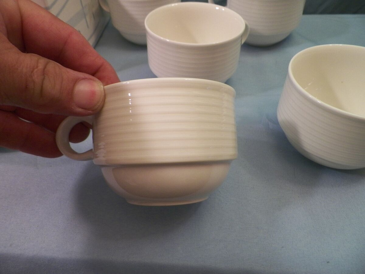 ぱる　ホワイトS NOS Set Case of 6 Villeroy & Boch 16-2238-1271 Bella White