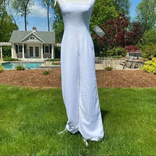 New Anthropologie BHLDN Theia Trinity White Jumpsuit Wedding Bridal Size 2 - Picture 7 of 13