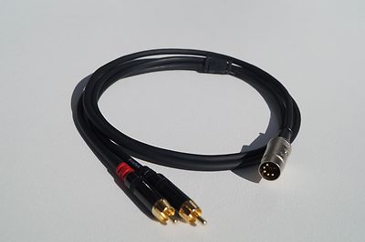 8 ft  Elite 5-Pin Din Male to 2-RCA Male Audio Cable For  Bang & Olufsen.