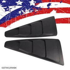 Fit  For 05-14 Ford Mustang 1/4 Quarter Side Window Louvers Scoop Cover Vent USA