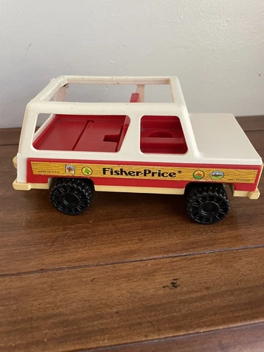1979 Fisher Price Little People Family Station Wagon Jeep Truck 992 Vintage READ
