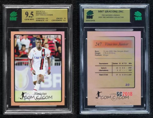 2017-18 SC2018 Vinicius Junior Rookie red 2/3 Real Madrid MNT 9.5 pop 1/1