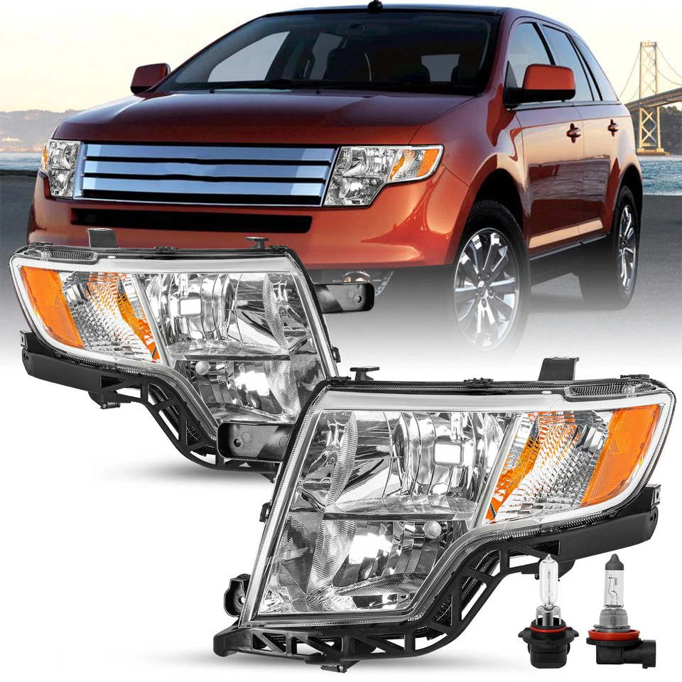 For 2007-2010 Ford Edge SE SEL Headlight Headlamp Pair Left+Right Set - Imagem 2 de 4