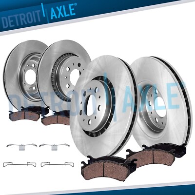 Front Rear Disc Brake Rotors and Ceramic Brake Pads for 2003 - 2014 Volvo XC90