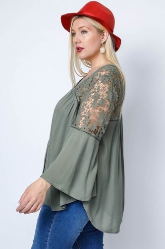 Top contadino nuovo con etichette designer Davi Dani boho flutter all'uncinetto floreale all'uncinetto S M L 1X 2X 3X - Foto 7 di 13