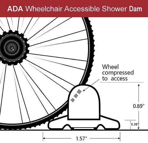 39 Inch Collapsible Shower Threshold Water Dam Ideal for Wheelchair Accessibl... - Picture 2 of 6