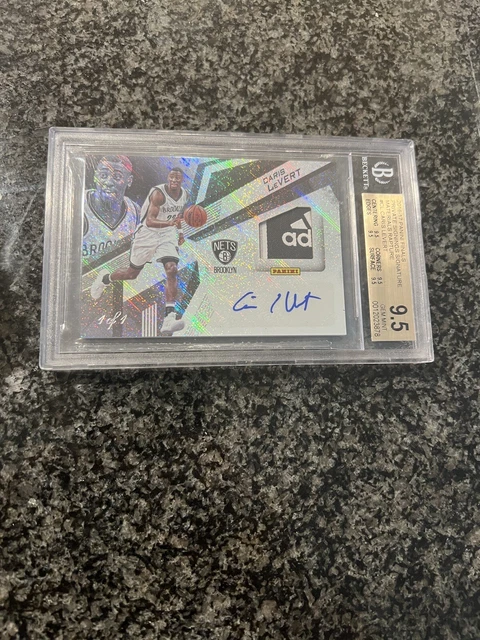 2016 Panini Finals Caris Levert Rookie Patch Auto Adidas Logo Tag 1/1 BGS 9.5 10