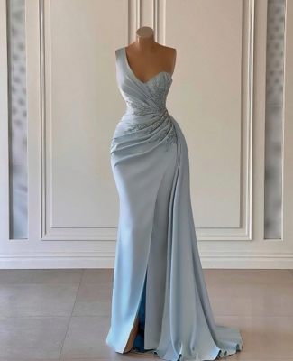 Elegant Simple Siren Evening Dresses with Draped Appliques One-Shoulder Prom | eBay Elegant Simple Siren Evening Dresses with Draped Appliques One-Shoulder Prom | eBay