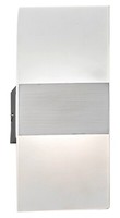 Fischer Honsel Foder Led-Wandleuchte Wandlampe Metall Glas Silbergrau Weiß