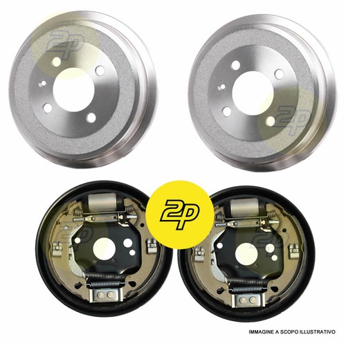 KIT MASSE FRENANTI COMPLETE DI TAMBURI FRENO Fiat Doblo (119) Fiat Doblo Cargo - Foto 2 di 5