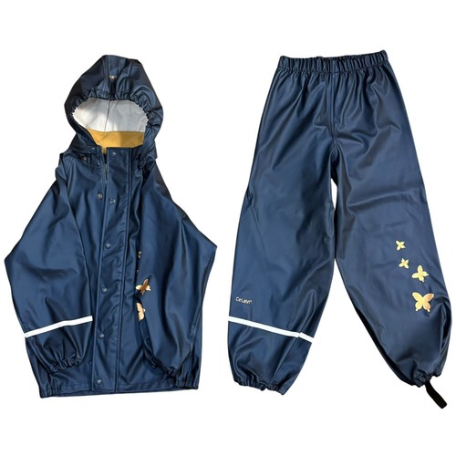 CeLaVi Two-Piece Rainwear Set Navy Blue Size 120 6/7 Years