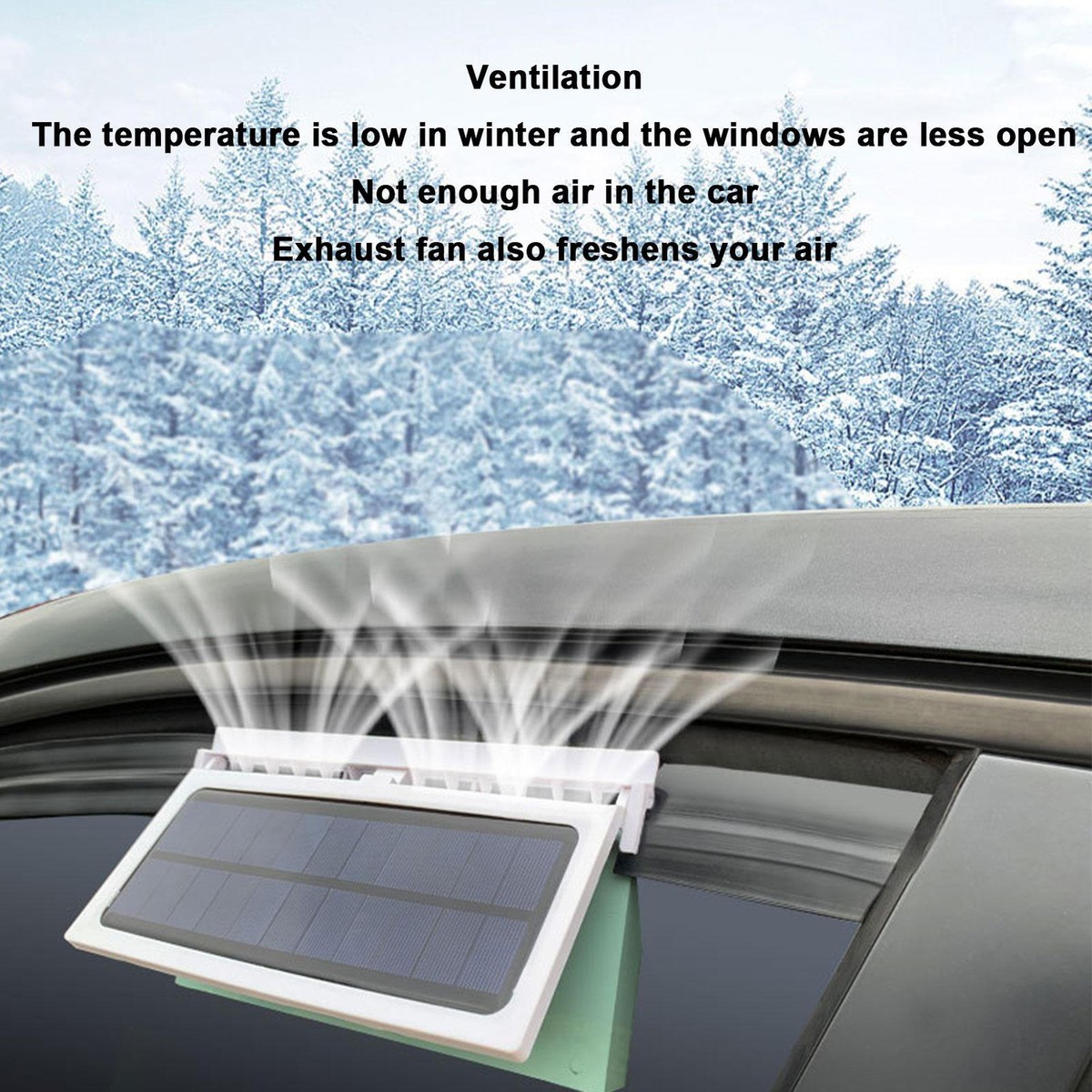 Car Window Fan 3 Cooler Solar Powered Fan Car Ventilator Car Radiator | eBay
