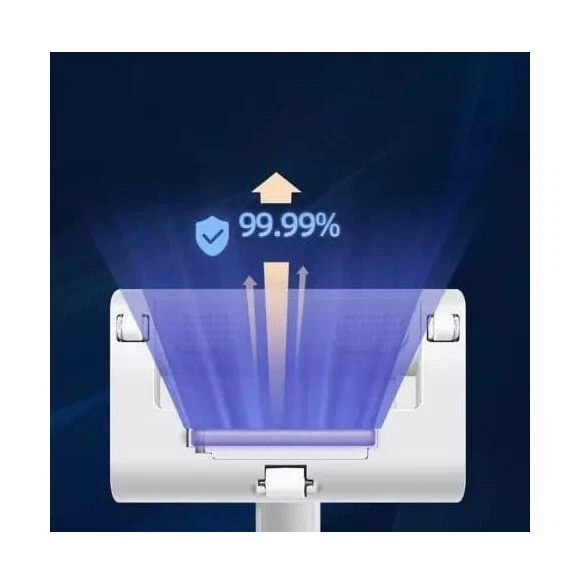 Tragbarer drahtloser Staubsauger für Bettmatratzen mit UV-Licht/Heißluft, Weiß - Bild 4 von 4