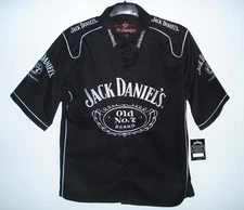 Jack Daniels  Pit crew shirt black colour Size Medium JH Design 