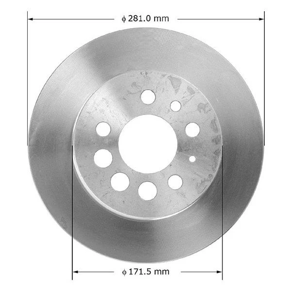 For Volvo 940 91-95 Bendix PRT1199 Global Premium Plain Solid Rear Brake Rotor — 第 3/4 张图片