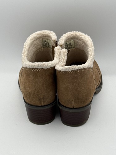 Sporto Womens Brown Ankle Boots Size 7.5M Suede Faux Fur Lined With Zipper Closu - Picture 3 of 7